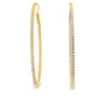 18K Yellow Gold Diamond Hoops 1.50"