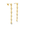 18K Yellow Gold 3/4 Carat Diamond Dangling Earrings