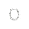 18K White Gold Diamond Hoop Earrings