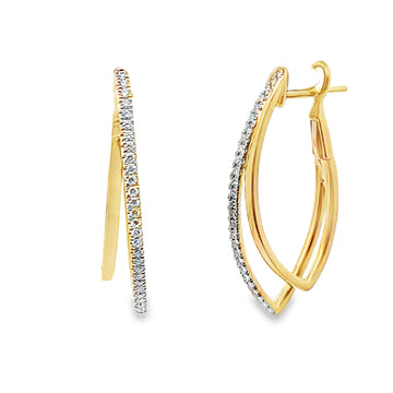 Frederic Sage 14K Yellow Gold Diamond Earrings