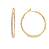 18K Yellow Gold Diamond Hoops