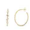 Norman Silverman 18K Yellow Gold Mix Shape Diamond Hoops