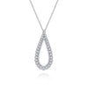 Gabriel & Co. 14K White Gold Diamond Teardrop Drop Pendant
