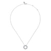 Gabriel & Co. 14K White Gold Diamond Circle Swirl Pendant