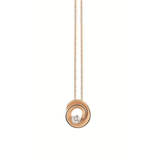 Cammilli 18K "Dune Assolo" Orange Apricot Gold Diamond Pendant