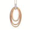 Cammilli 18K "Dune Chic Pave" Orange Apricot Gold Diamond Pendant with Round Diamonds