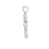18K White Gold Diamond Cross Pendant