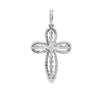 18K White Gold Diamond Cross Pendant