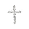 18K White Gold Diamond Cross Pendant