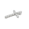 18K White Gold Diamond Cross Pendant