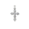18K White Gold Diamond Cross Pendant