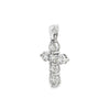 18K White Gold Diamond Cross Pendant