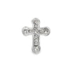 18K White Gold Diamond Cross Slide Pendant