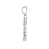 18K White Gold Diamond Cross Pendant