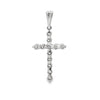18K White Gold Diamond Cross Pendant