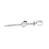 18K White Gold Diamond "Nails" Cross Pendant