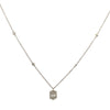 18K White Gold Diamond Custer Pendant with Chain