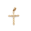 14K Yellow Gold Diamond Cross Pendant