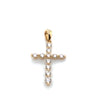 14K Yellow Gold Diamond Cross Pendant
