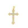 18 Karat Yellow Gold Diamond Cross Pendant