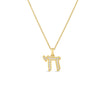 Roberto Coin 18K Yellow Gold Diamond Chai Symbol Pendant with Chain