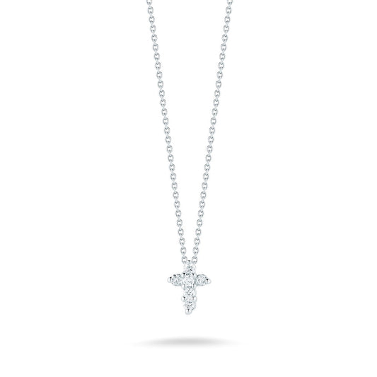 Roberto Coin 18K White Gold Tiny Treasures Cross Pendant