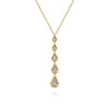 Gabriel & Co. 14K Two-Tone Diamond Teardrop Necklace