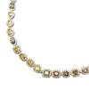 18K Three-Tone Mixed Color and Shapes Diamond Station Necklace