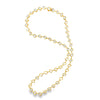 18K Yellow Gold 13 Carat Mixed Shapes Bezel-Set Diamond Necklace