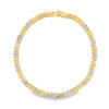 18K Yellow Gold Chevron Link Diamond Necklace