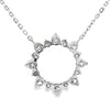 18K White Gold Diamond Circular Pendant