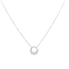 18K White Gold Diamond Circular Pendant