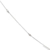 18K White Gold Diamond Flower and Bezel-Set Diamond Stations Necklace