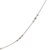 18K White Gold Diamond Necklace 18" with 8 Round and Marquise Diamond Stations