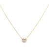 Christopher Designs 14K Yellow Gold Bezel-Set Heart Crisscut Diamond Pendant and Chain