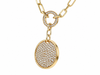 Allison Kaufman 14K Yellow Gold Diamond Circle Necklace