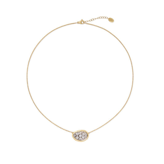 Marco Bicego 14K Two-Tone Diamond Large Petal Necklace
