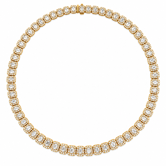 Joshua J Fine Jewelry 18K Yellow Gold Diamond Necklace