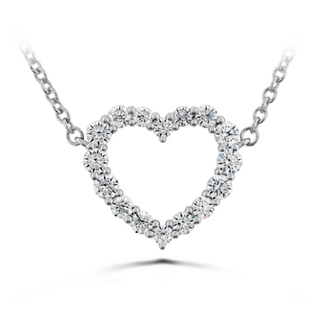 Hearts on Fire 18K White Gold Diamond Heart Necklace