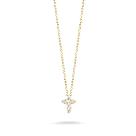Roberto Coin 18K Yellow Gold Tiny Treasures Baby Diamond Cross