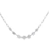 Norman Silverman 18K White Gold Diamond and Paperclip Necklace