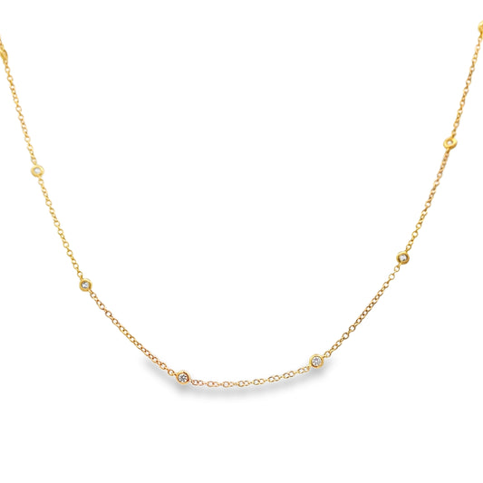 18K Yellow Gold Diamonds By The Yard Necklace