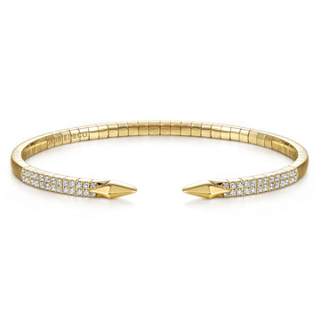 Gabriel & Co. 14K Yellow Gold Diamond Spear Bangle