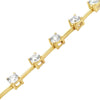 18K Yellow Gold Bar and Diamond Stations Bracelet