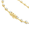 18K Yellow Gold Bar and Diamond Stations Bracelet