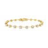 18K Yellow Gold Bar and Diamond Stations Bracelet