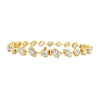 18K Yellow Gold Bezel-Set Various Shapes Diamond Tennis Bracelet