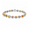 18K Tri-Tone Fancy Color Diamond Bracelet