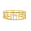 Luigi Tavanti 14K Yellow Gold Stretchable Open Lattice Diamond Bangle Bracelet
