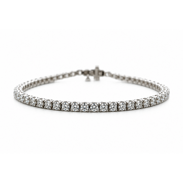14K White Gold 7-Carat Diamond Tennis Bracelet